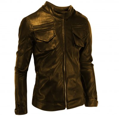 Leather jacket isolated